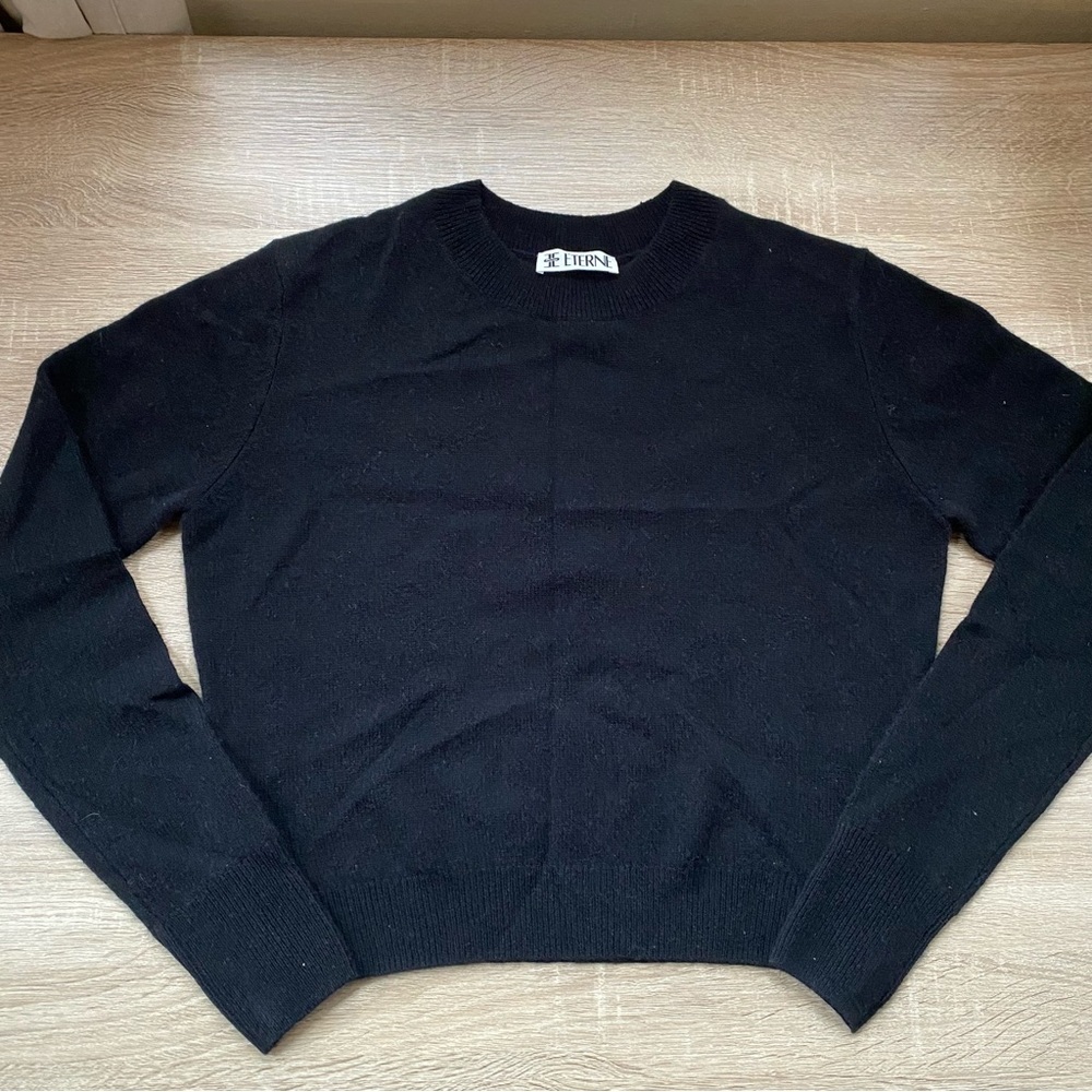 Eterne Francis Cashmere Crewneck Sweater Black M/L — image 6 of 8
